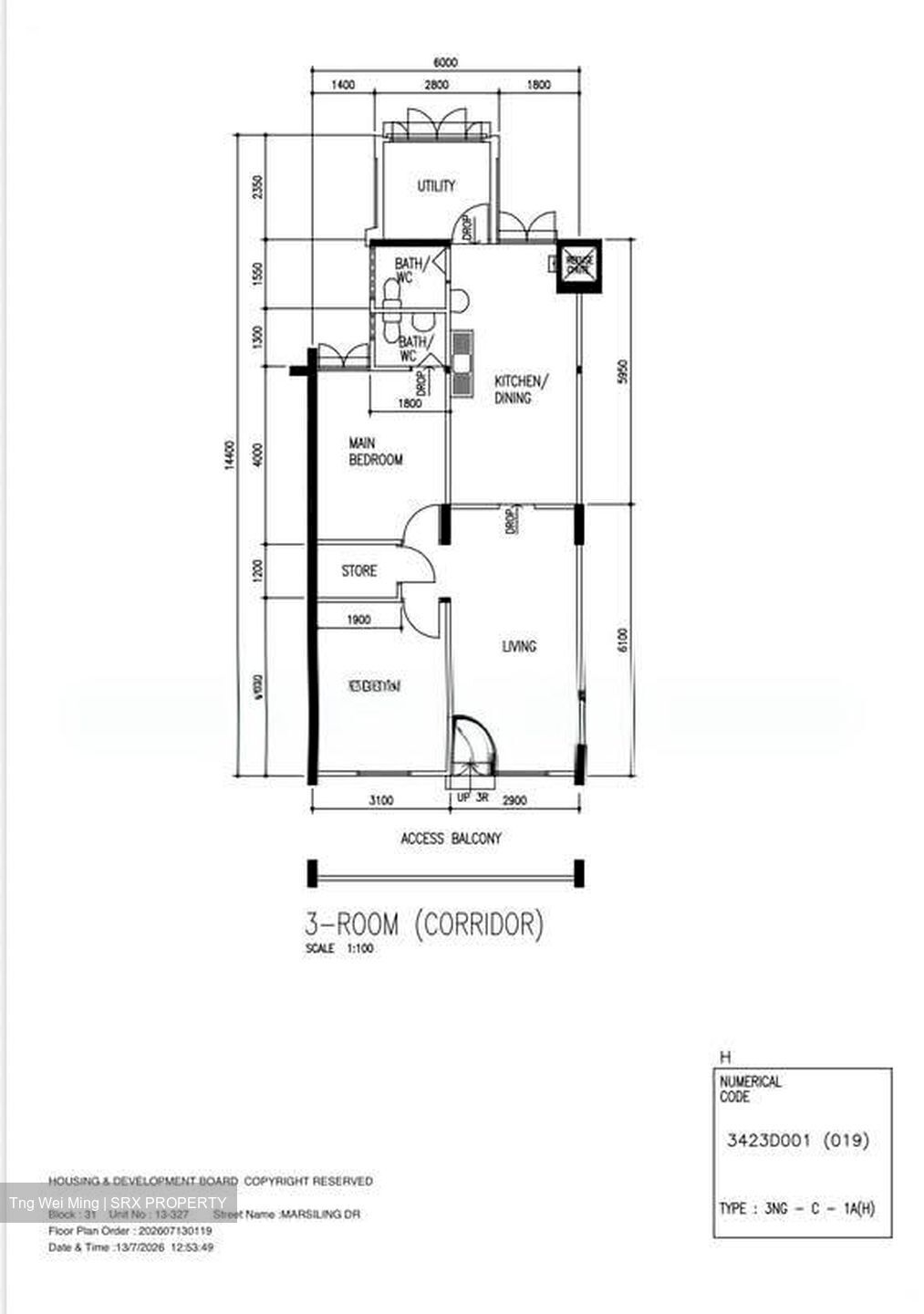 Blk 31 Marsiling Sapphire (Woodlands), HDB 3 Rooms #583884101